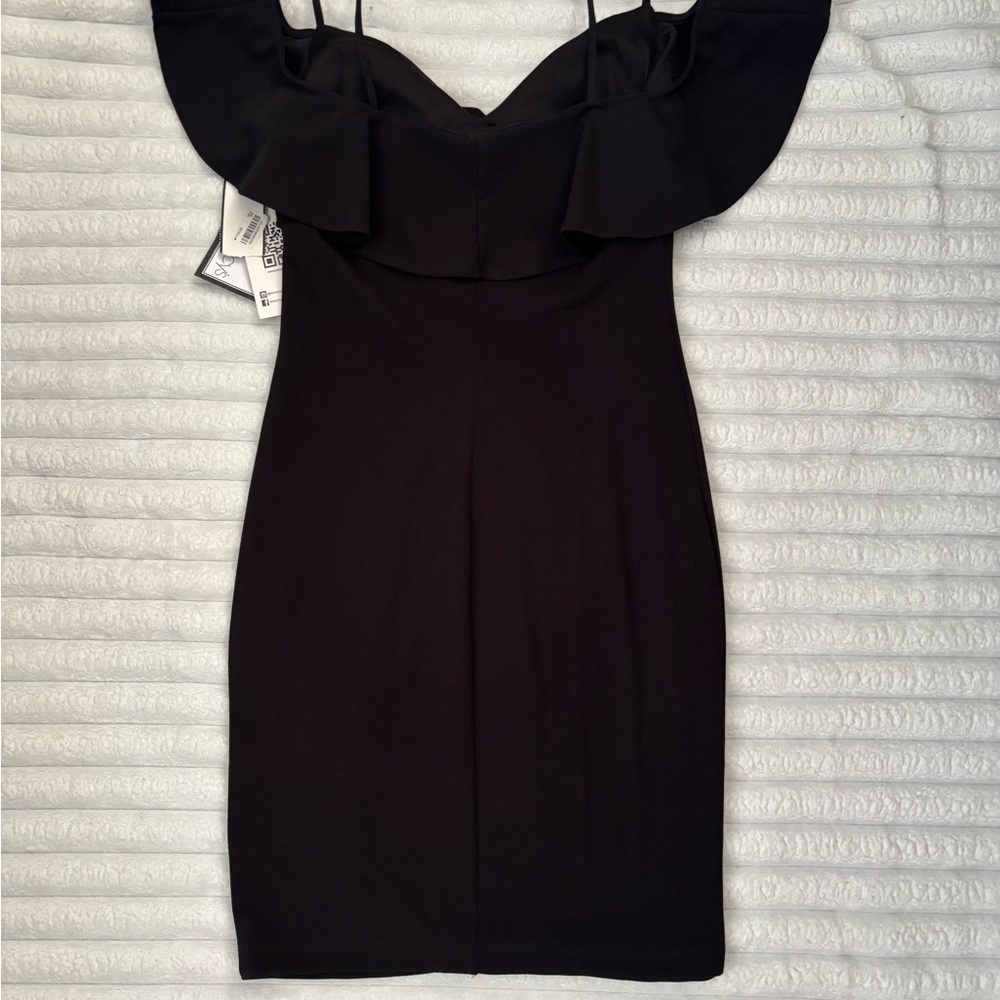 Elegant Black Off-Shoulder Dress/ Little Black Dress
